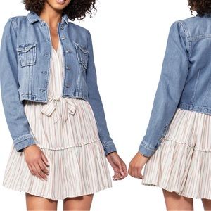 PAIGE Pacey Crop Denim Jacket SZ M